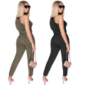 Top Quality Autumn Fall Drawstring off Shoulder Workout Women Jumpsuits and Rompers 2020 Long Sleeve Jumpsuit Women